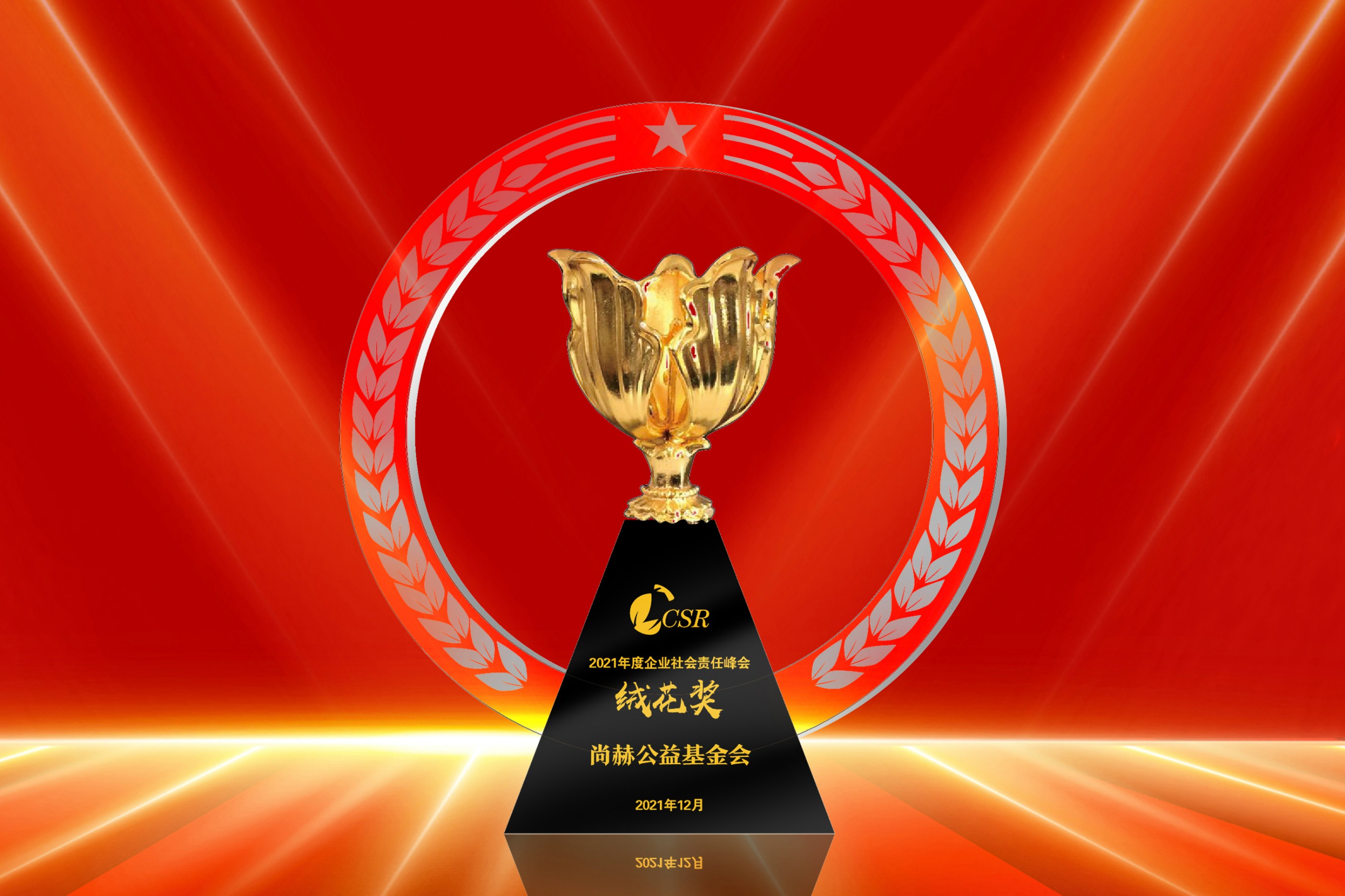 2021年12月-皇家体育(中国)有限责任公司公益基金会荣获“2021年度企业社会责任绒花奖”